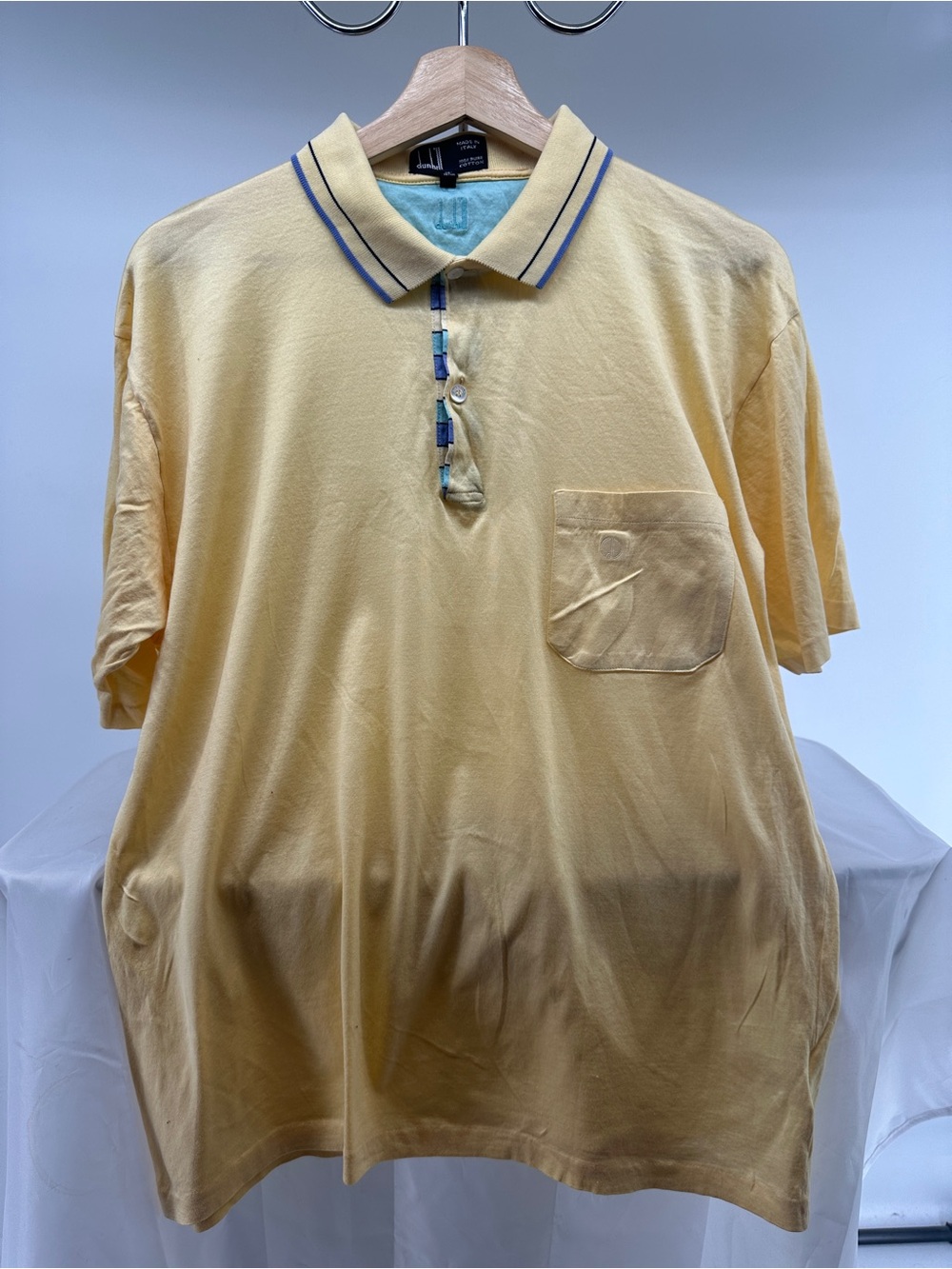 Dunhill yellow cotton polo